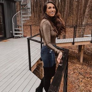 Revolve Gold Metallic Body Suit